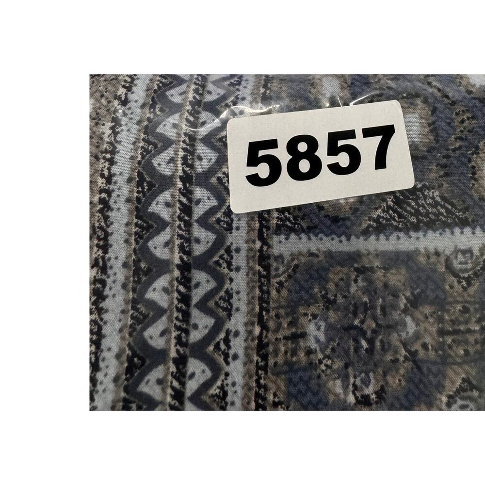 Mystree Small Blue Gray Pattern Button Front Wome… - image 8